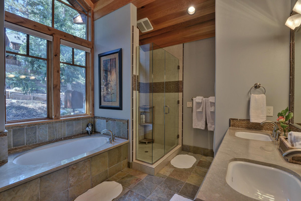 Tahoe Vacation Rentals - Lake Front House - Master Bath